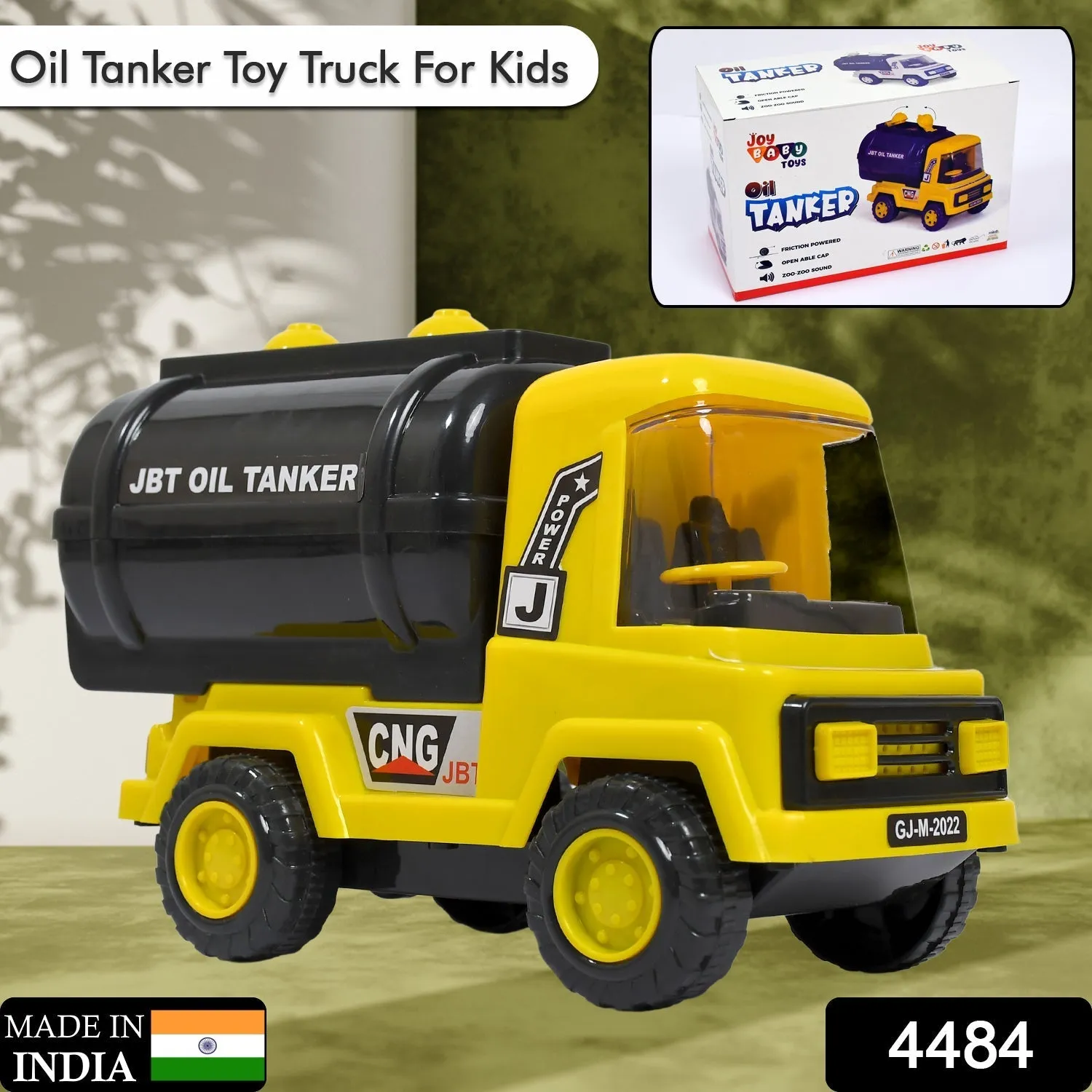 Big Size Heavy Duty Unbreakable Friction Powered with Engine Sound While Running | Non Electric Toy |Tempo Oil - Water Tanker Vehicle Truck for Kids Size