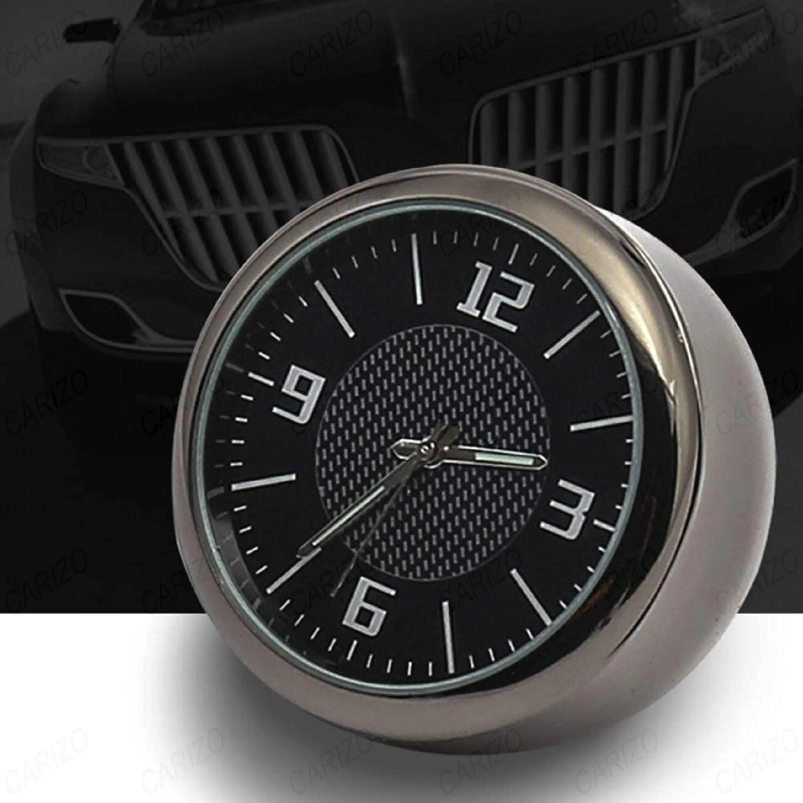 CARIZO Clock, Car Air Vent Clip Clock Mini Vehicle Dashboard Clock Pocket Stick-On Analog Clock for Cars SUVs, Bike, Home & Kitchen