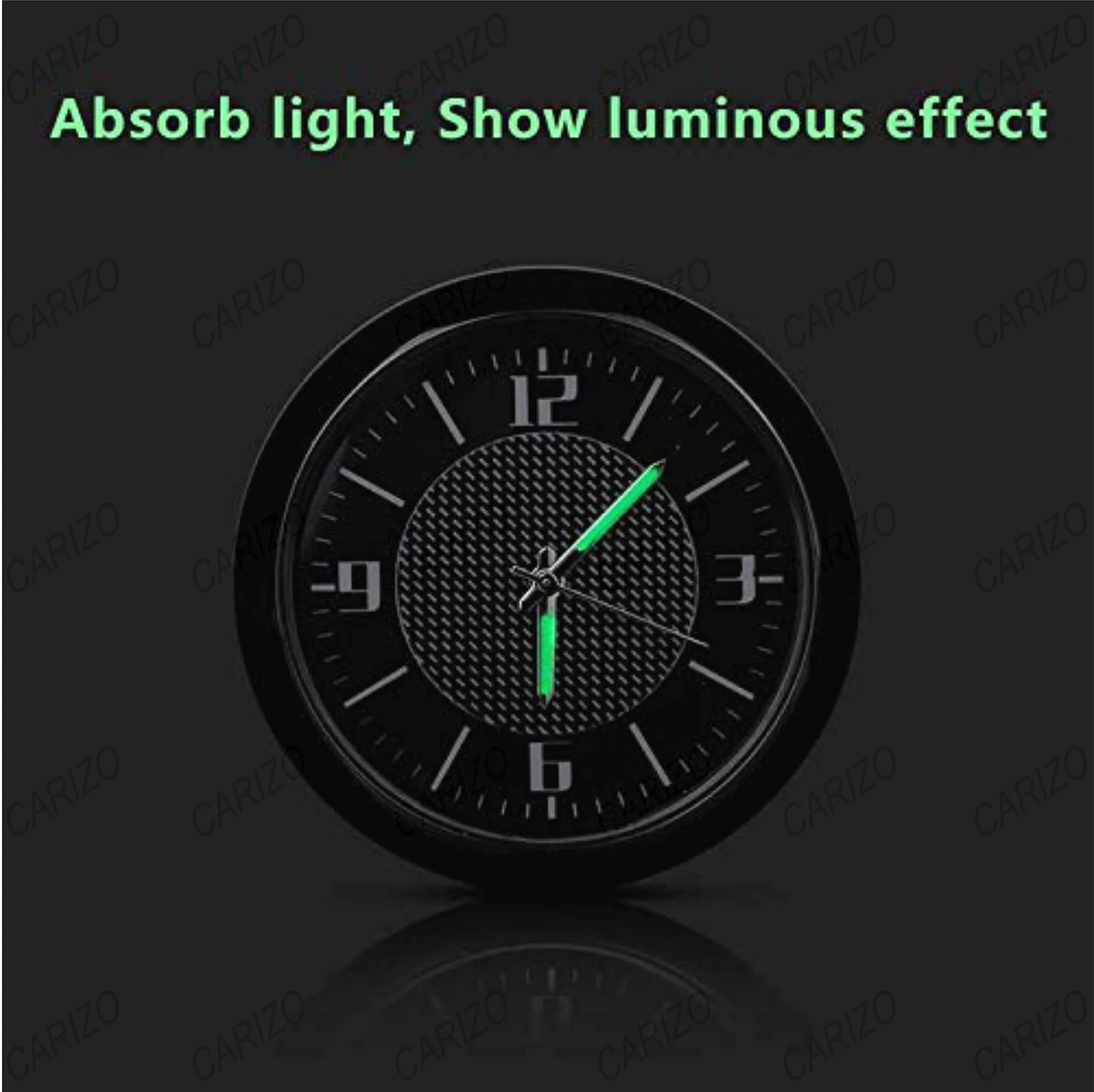 CARIZO Clock, Car Air Vent Clip Clock Mini Vehicle Dashboard Clock Pocket Stick-On Analog Clock for Cars SUVs, Bike, Home & Kitchen