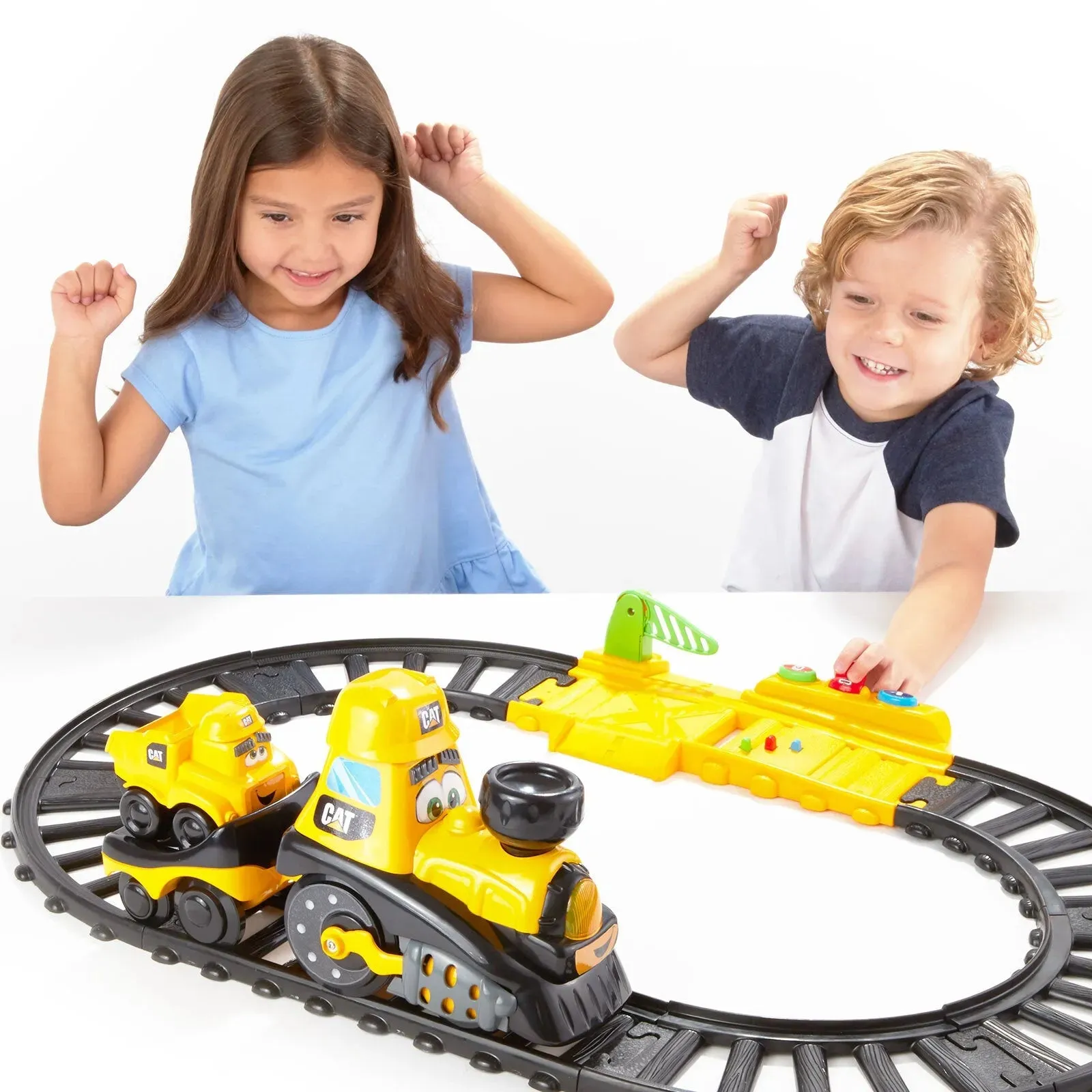 CAT Junior Crew Power Tracks Train Set