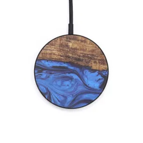 Circle Wood Resin Wireless Charger - Camel (Dark Blue, 607313)