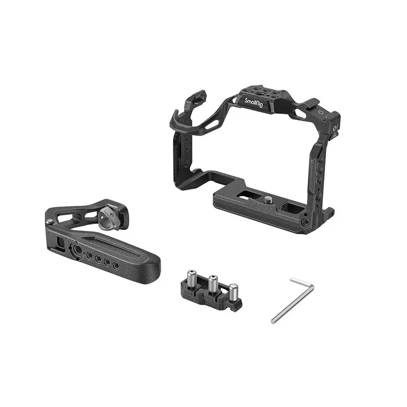 [CLEARANCE] SmallRig Black Mamba Series Camera Cage Kit with Top Handle, HDMI/USB-C Cable Clamp, 1/4"-20, 3/8"-16, NATO Rail & Shoe Mount, 3-Point Anti-Twist Locking Design for Panasonic Lumix S5 II/S5 IIX 4024