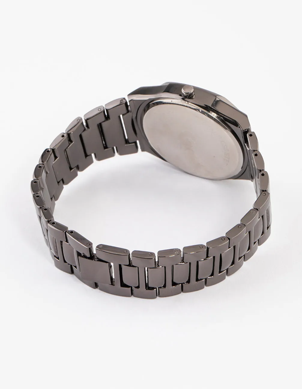 Coated Black Chunky Hexagon Link Watch