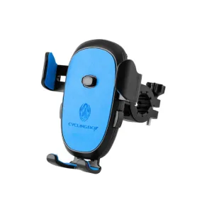 CYCLINGBOX BG-2930 Bicycle Mobile Phone Frame Plastic One-Click Lock Mobile Phone Bracket, Style: Handlebar Installation (Blue）