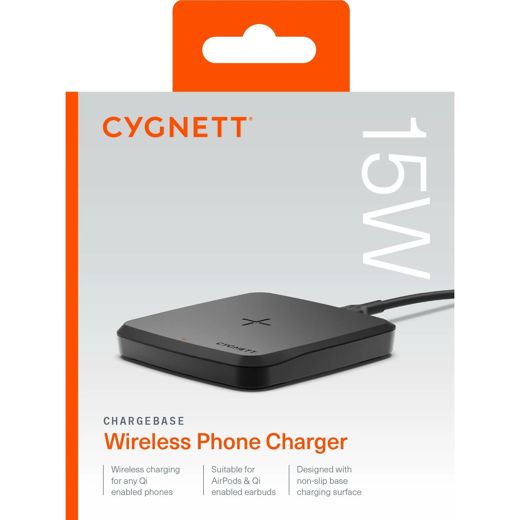 Cygnett ChargeBase 15W Wireless Phone Charger (Black)