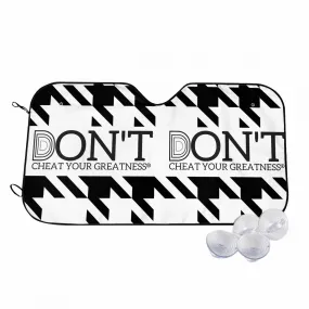 DCYG DON'T  Black Logo ,Black, White  Design & White Car Windshield Sunshade (multi-size)