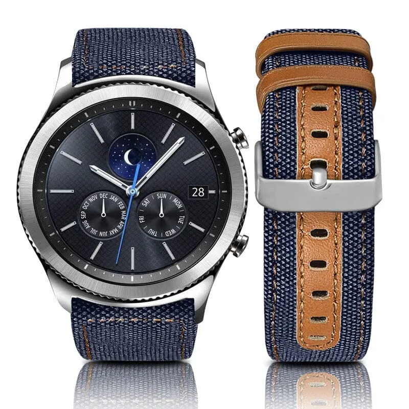 Denim & Leather Watch Straps Compatible with the Google Pixel Watch 2