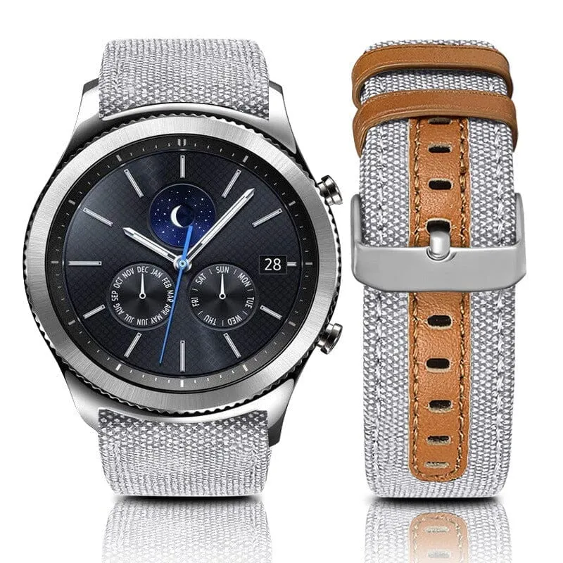 Denim & Leather Watch Straps Compatible with the Google Pixel Watch 2