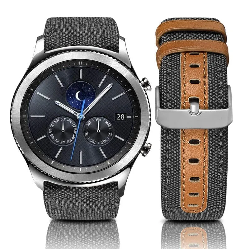 Denim & Leather Watch Straps Compatible with the Google Pixel Watch 2