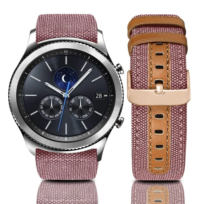 Denim & Leather Watch Straps Compatible with the Huawei Watch Fit 2