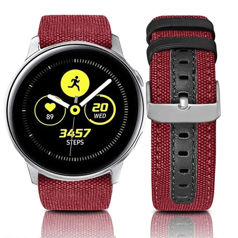 Denim & Leather Watch Straps Compatible with the Huawei Watch Fit 2