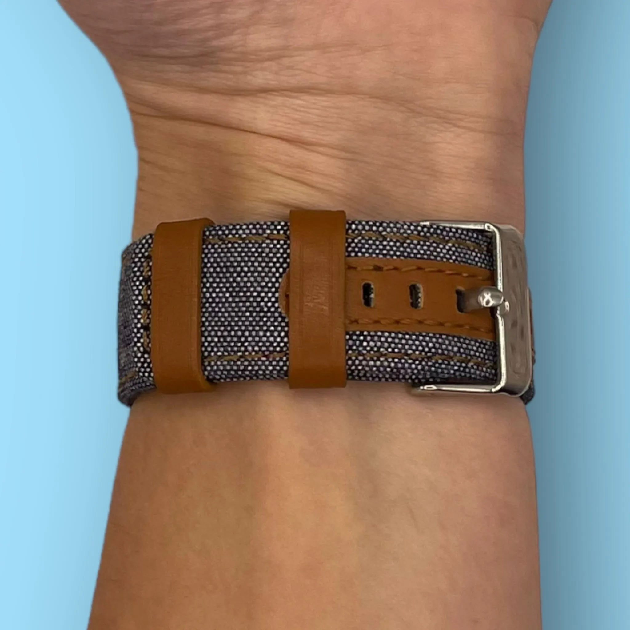 Denim & Leather Watch Straps Compatible with the Xiaomi Redmi Watch 4