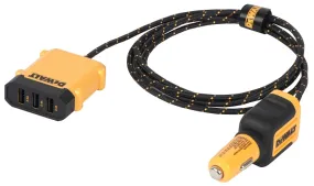 DeWALT 141 0475 DW2 USB Charger, 6 ft L Cord, Black :EA: QUANTITY: 1