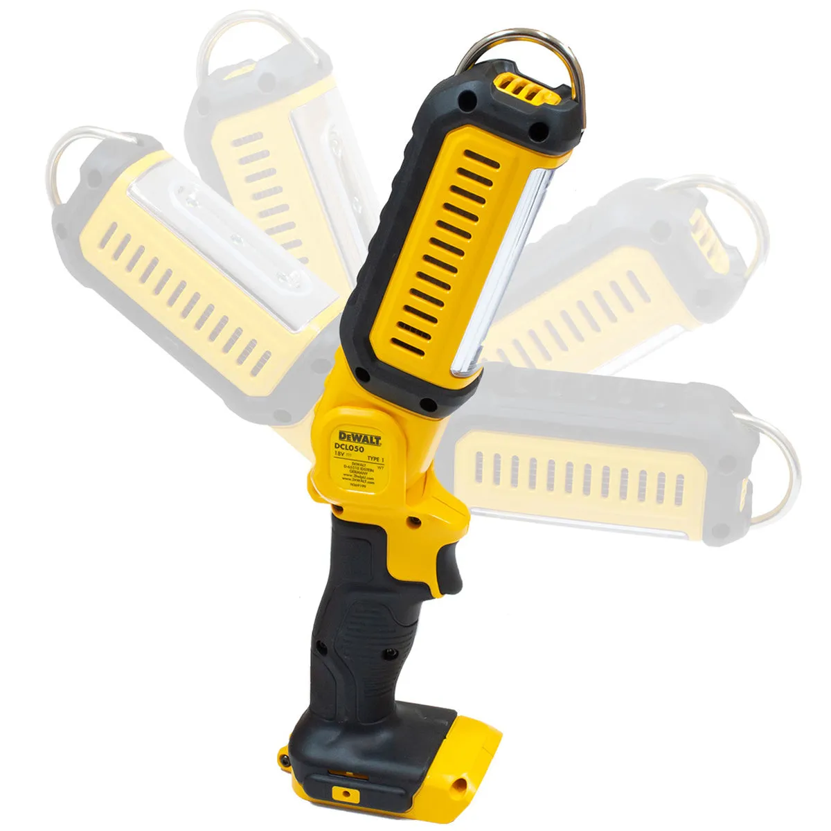 Dewalt DCL050N 18V Handheld LED Work Light Torch with 1 x 5.0Ah Battery Charger & Bag