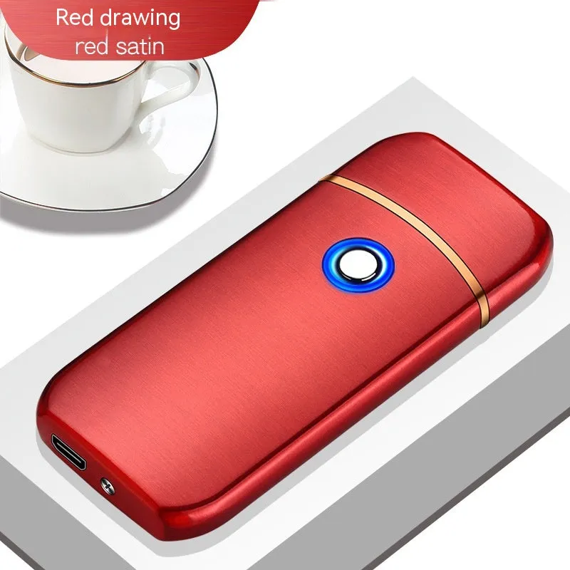 Electronic Charging USB Cigarette Lighter Metal Windproof Creative Lighter