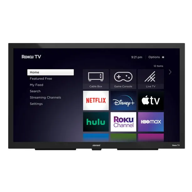 Element 55" 4K UHD Partial Sun Outdoor Roku Smart TV, Weatherproof (IP55 Rated), Tempered and Anti-Glare Glass -Stand/Mount Not Included (EP400AB55R)