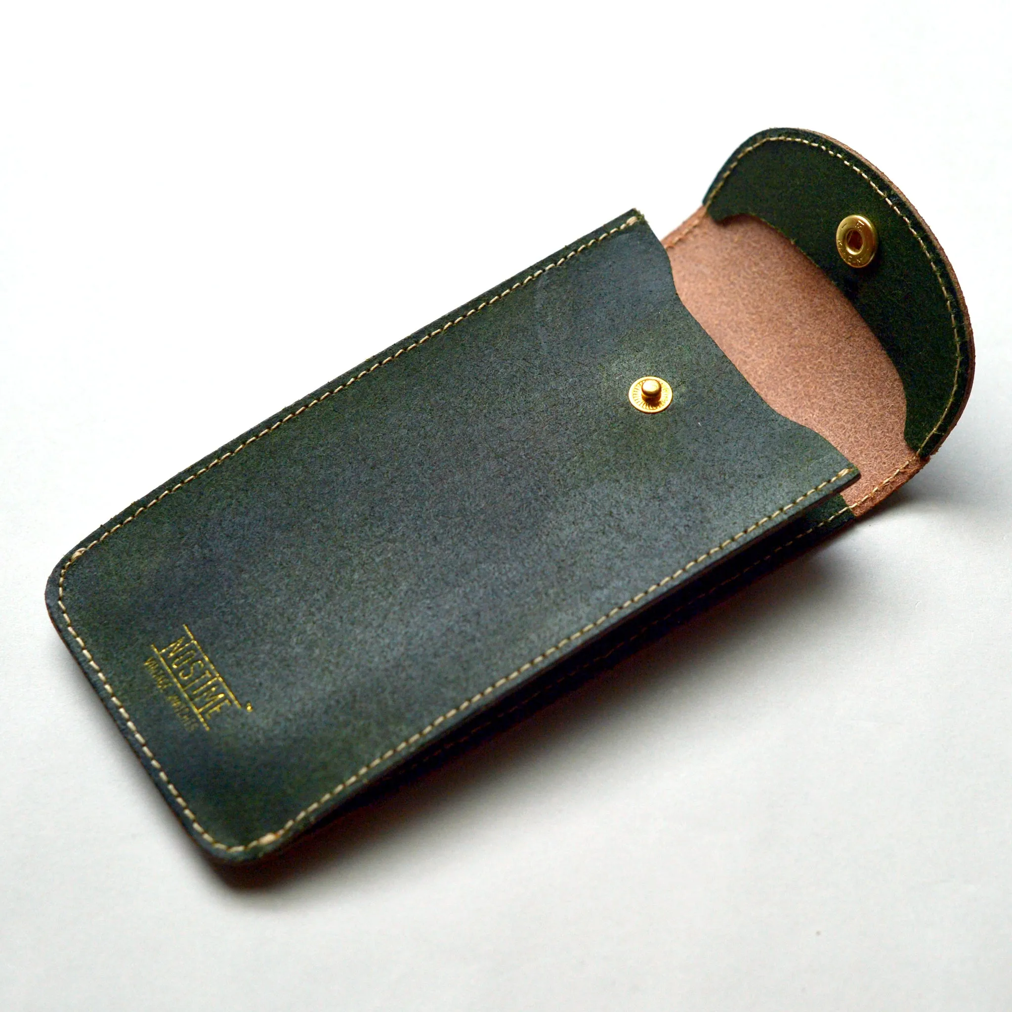 ENGLAND BRIDLE LEATHER SINGLE WATCH POUCH - RACING GREEN