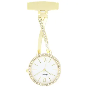 Engraved Nurse Fob Watch Gold Diamante Kriss Kross  R1106.02