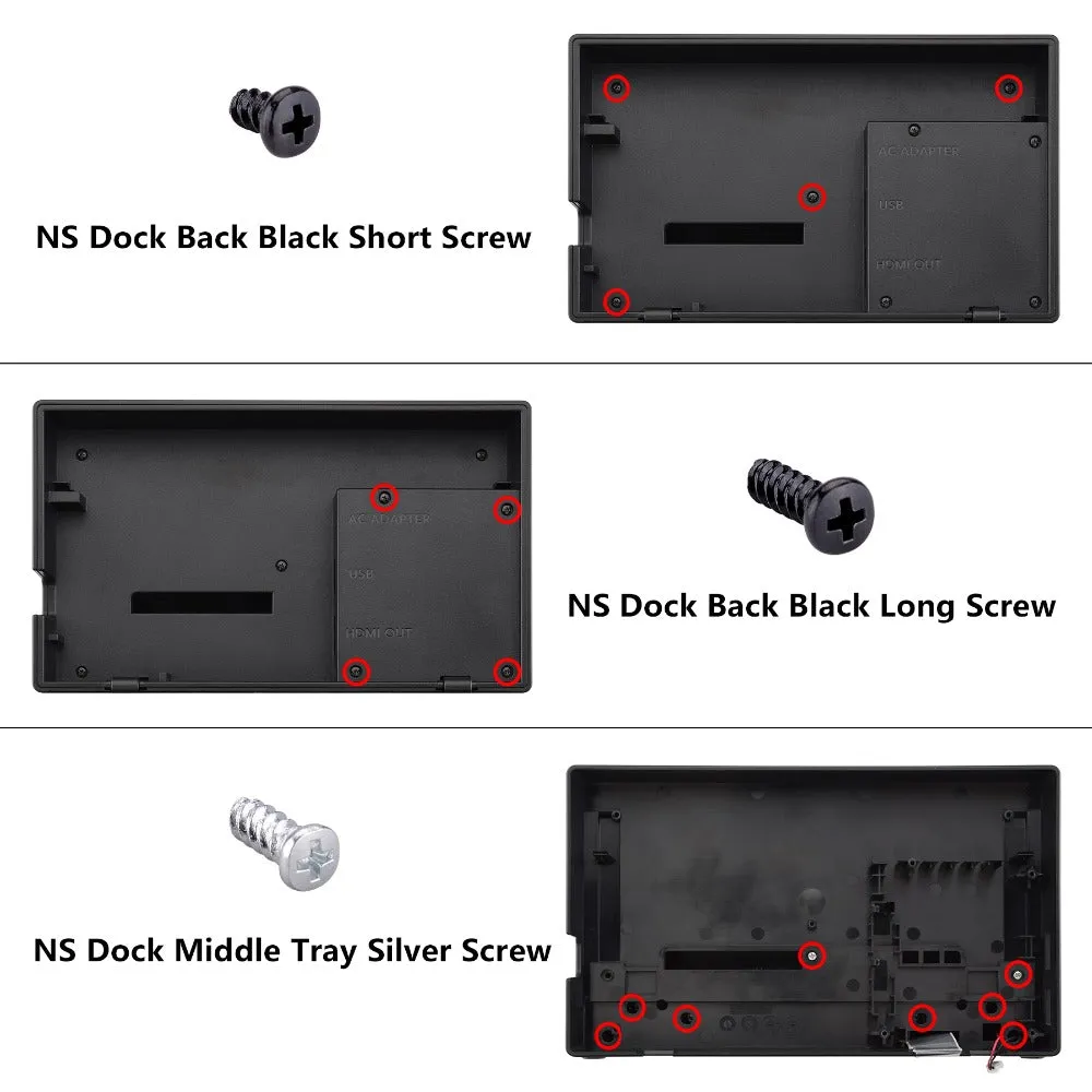 eXtremeRate Black Custom Faceplate for Nintendo Switch Charging Dock, Soft Touch Grip DIY Replacement Housing Shell for Nintendo Switch Dock - Dock NOT Included - FDP310