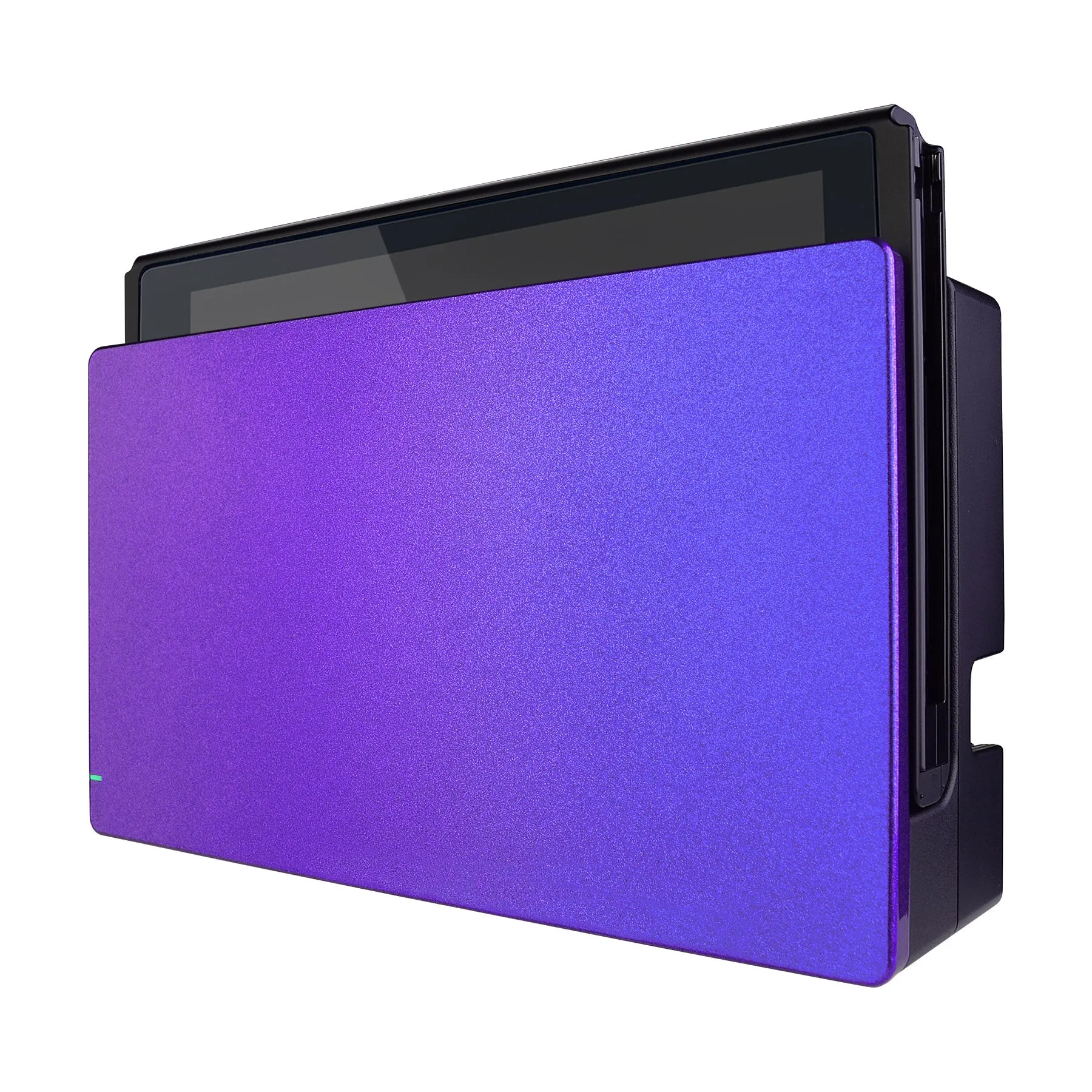 eXtremeRate Custom Chameleon Glossy Faceplate for Nintendo Switch Dock, Purple Blue DIY Replacement Housing Shell for Nintendo Switch Dock - Dock NOT Included - FDP301