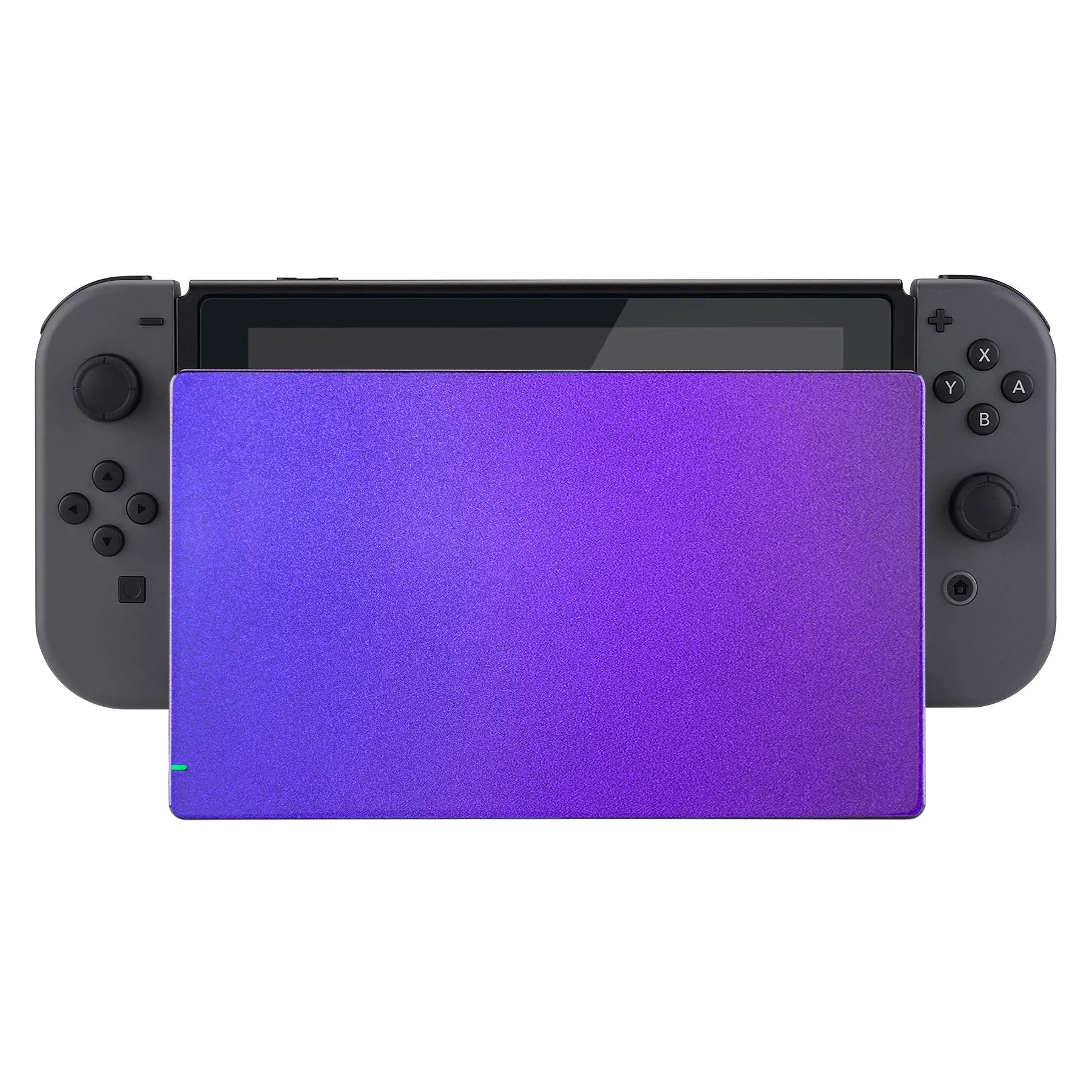 eXtremeRate Custom Chameleon Glossy Faceplate for Nintendo Switch Dock, Purple Blue DIY Replacement Housing Shell for Nintendo Switch Dock - Dock NOT Included - FDP301