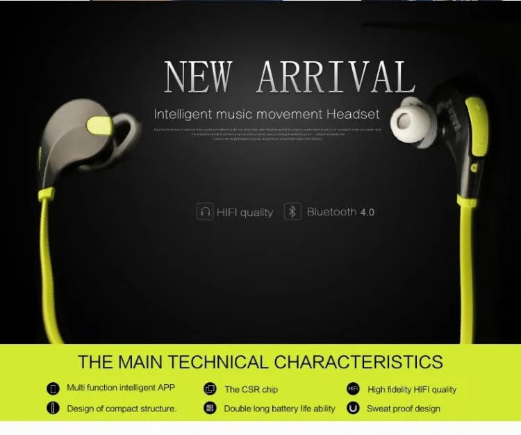 Fashion Sport Wireless Bluetooth 4.1 Earphones Mini Best Stereo Running Headset MP3 Music Headphones For Smart Phone