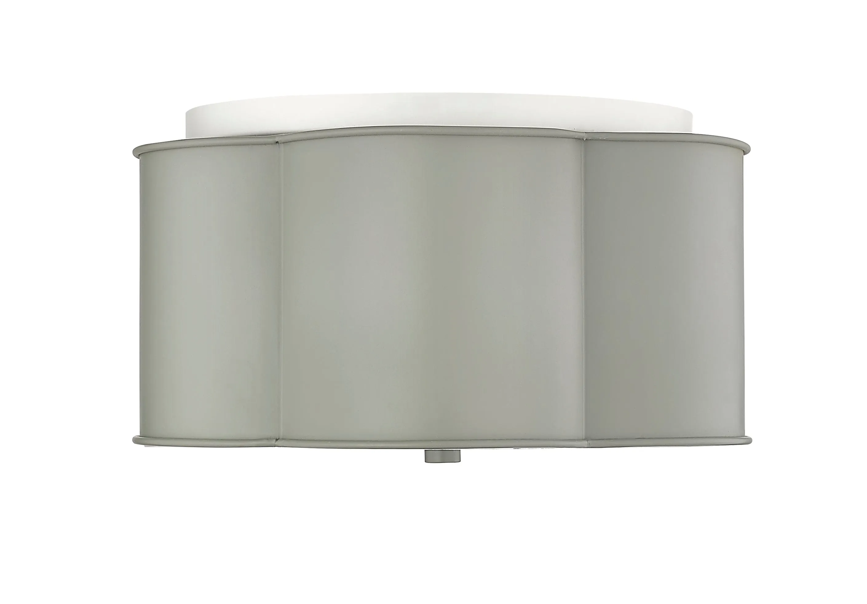 Flush Mount Fixture - Cement Gray - Frosted Lens - 14in. Diameter - E26 Medium Base