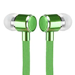 FORNORM 3.5mm Wired Colorful Earphone With Microphone Braided Shoelace Earbuds Sweatproof  Earphone for Iphone Exercise