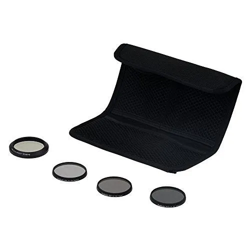 Fotodiox Four (4) Piece Filter Kit for DJI Inspire 1 Drone - ND4, ND8, ND16 & CPL Filters f/ Zenmuse X3 Camera