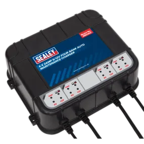 Four Bank 6/12V 8Amp (4 x 2A) Auto Maintenance Charger