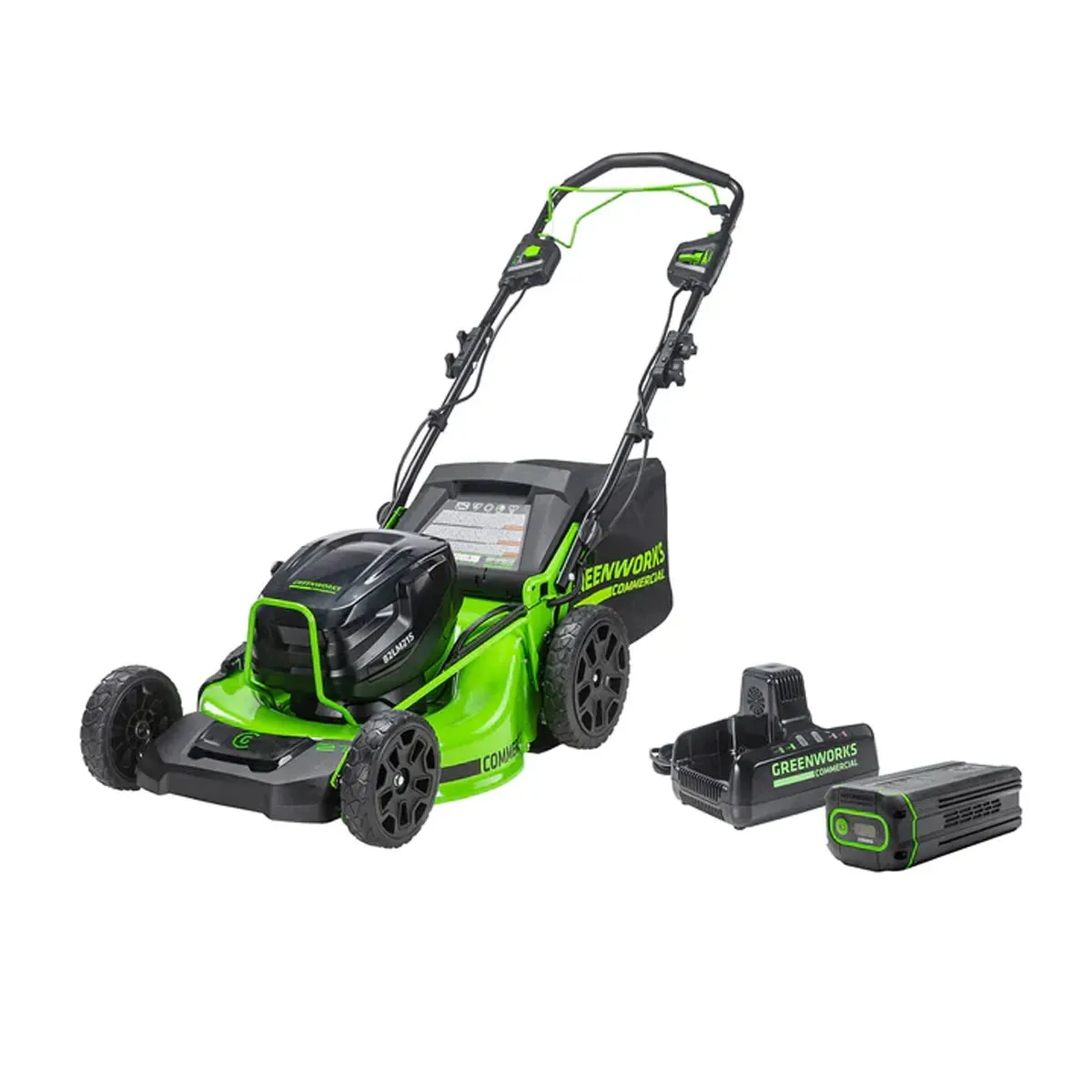 Greenworks Lawn Mower 82 Volt 21" Self-Propelled with 8Ah Battery and 8A Dual Port Charger