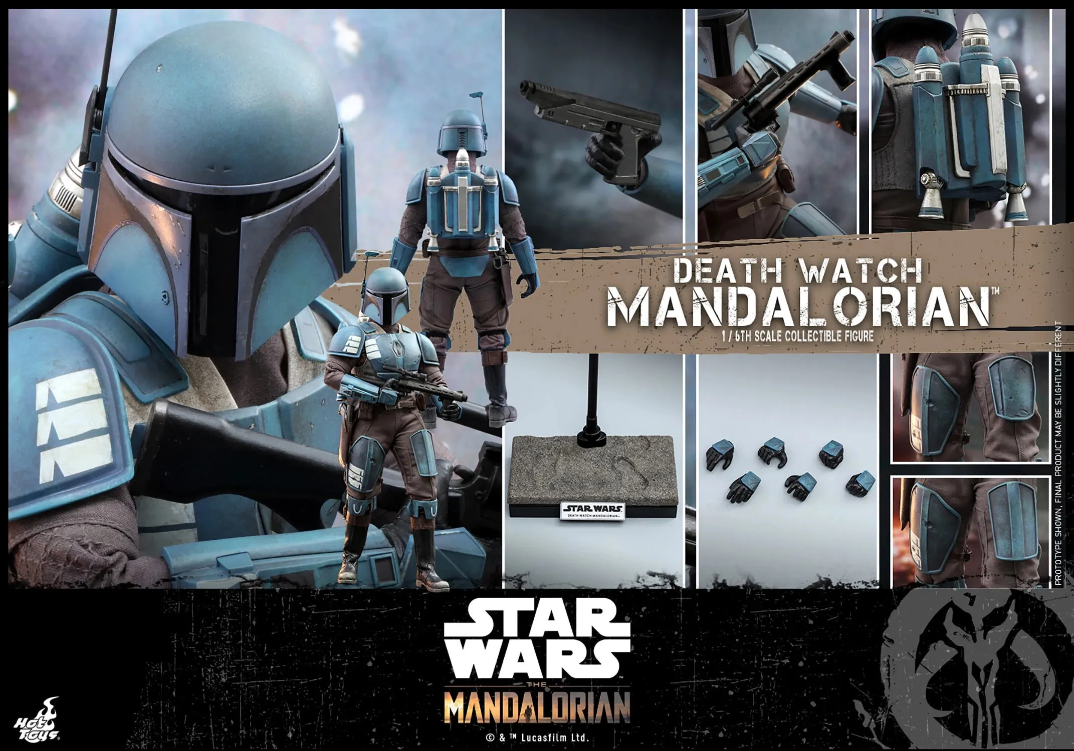 HOT TOYS STAR WARS THE MANDALORIAN DEATH WATCH MANDALORIAN 1/6 TMS026