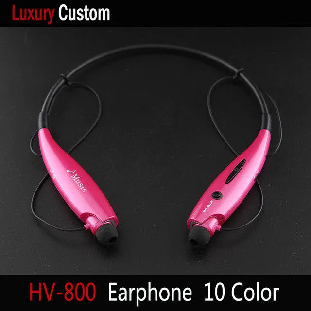 HV-800 Fashion Wireless Bluetooth earphone HandFree Sport Stereo Headset headphone for Samsung iPhone LG