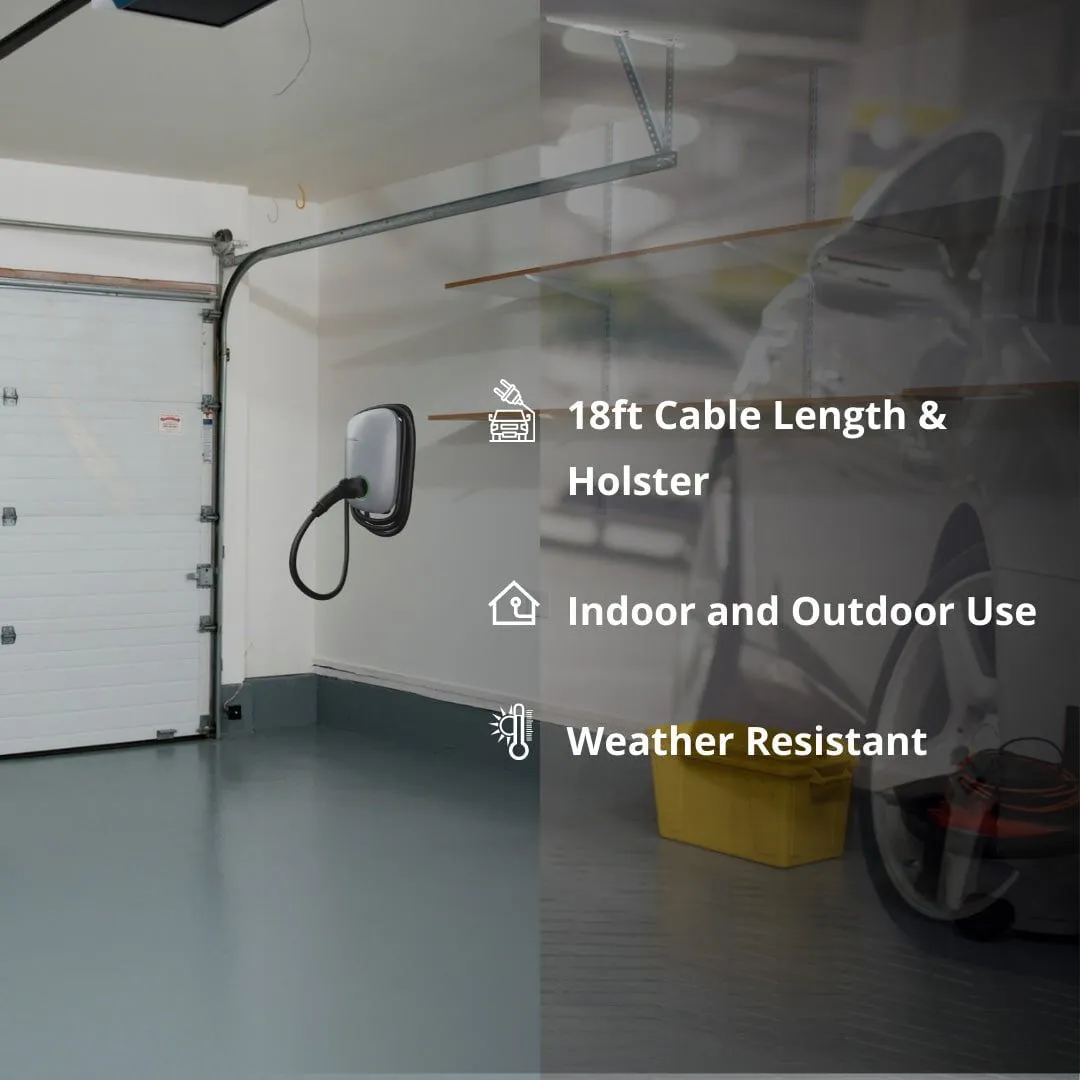 Hwisel Plug & Charge 48A Residential Fast EV (Electric Vehicle) Battery Charger Level 2, Home Smart Car Charging Station 240V, EVSE 11.5kW