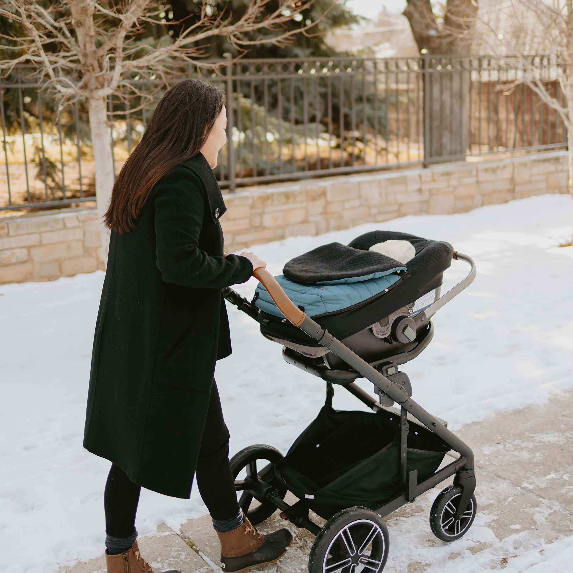 Infant Car Seat Footmuff - Blue Green