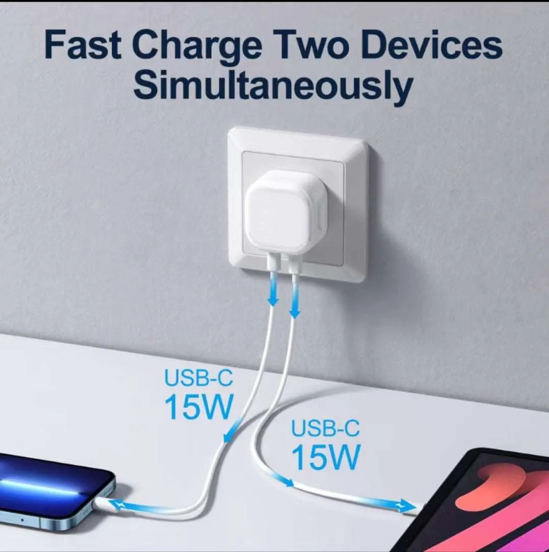 Joyroom L-2P356 | 35W PD Fast Charger | Dual Ports (Type-C)