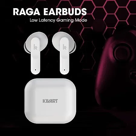 Kivart Raga | Built-in Subwoofer | Splash Charge | Low Latency | 40 Hours Play Time | IPX6 Water Resistant