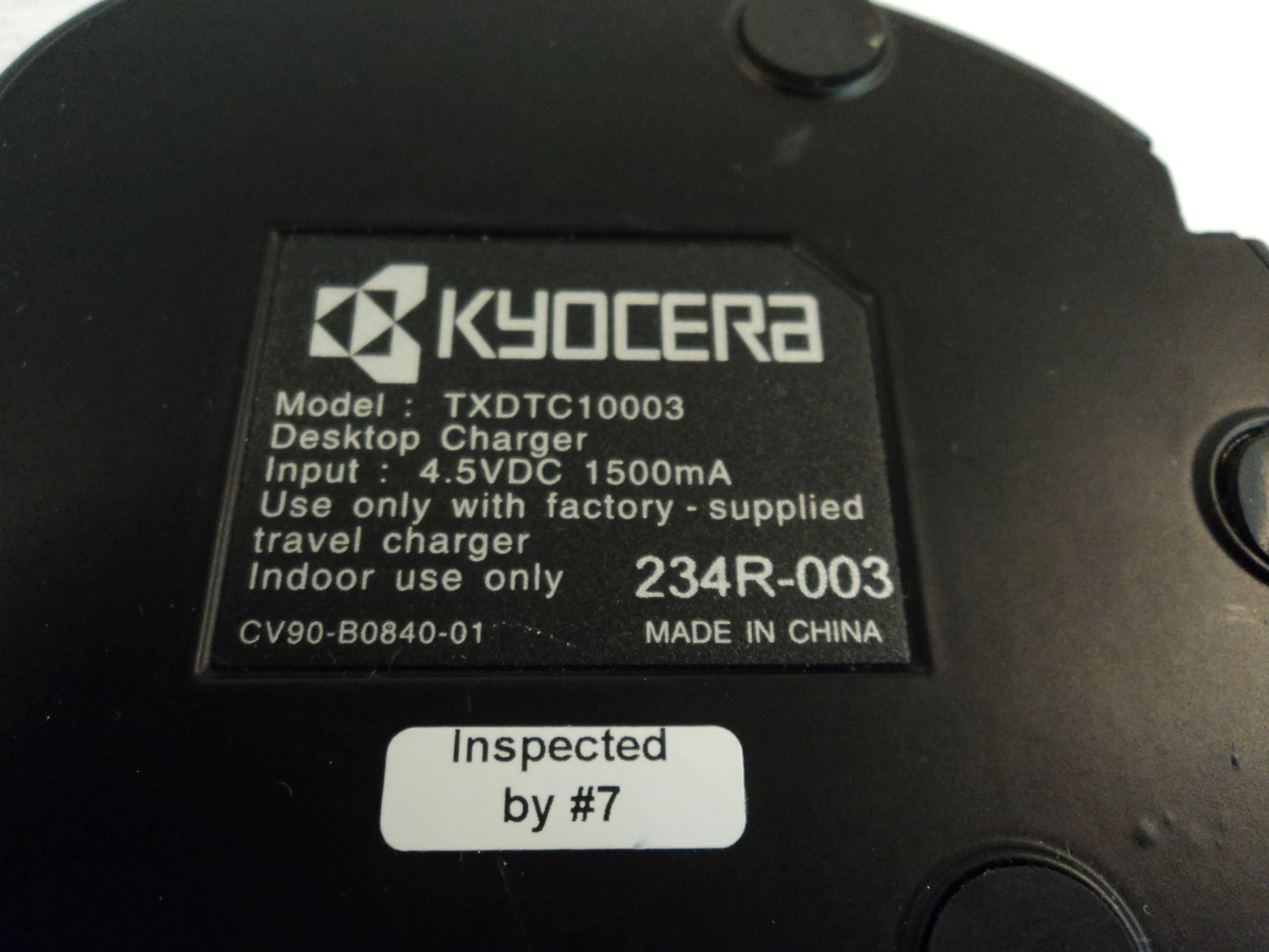 Kyocera Desktop Phone Charger Dual Port Sync Black TXDTC10003 -- Used