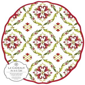 Le Cadeaux 15.5" Round Paper Placemats – Vischio – Pack of 20