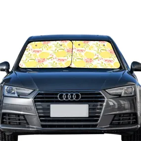 Lemons Car Sun Shade 2 Piece Set, Summer Fruits Windshield Side Window Foldable Accessories Auto SUV Trucks Protector Visor Screen Cover