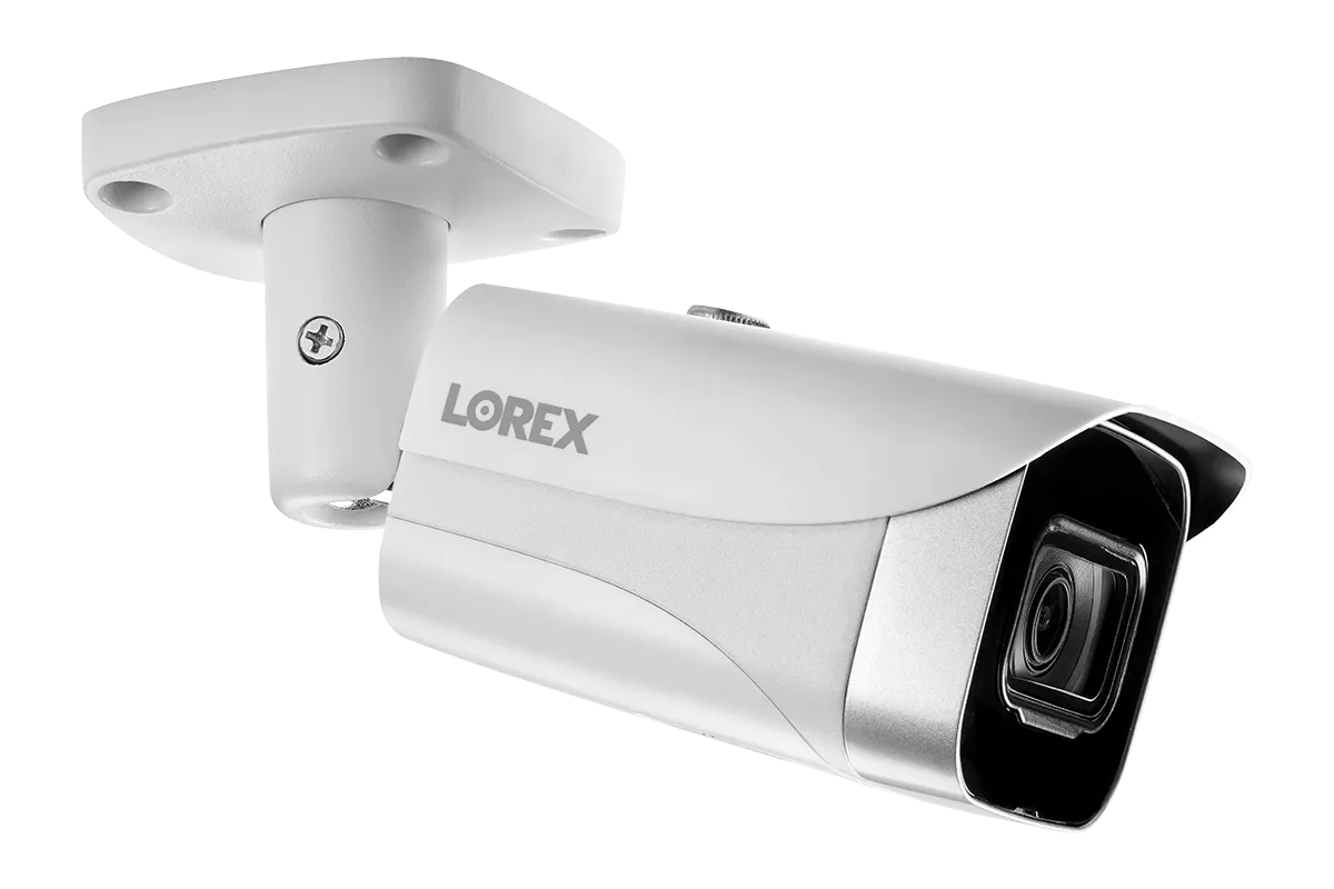 Lorex Fusion 4K (16 Camera Capable) 3TB Wired NVR System with 8 IP Bullet Cameras, One 1080P Floodlight and One 2K Indoor Wi-Fi Camera