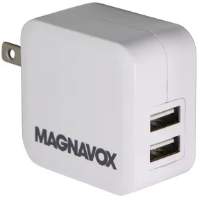 Magnavox 15W/3.1A Dual USB Wall Charger - White (MC3113m)