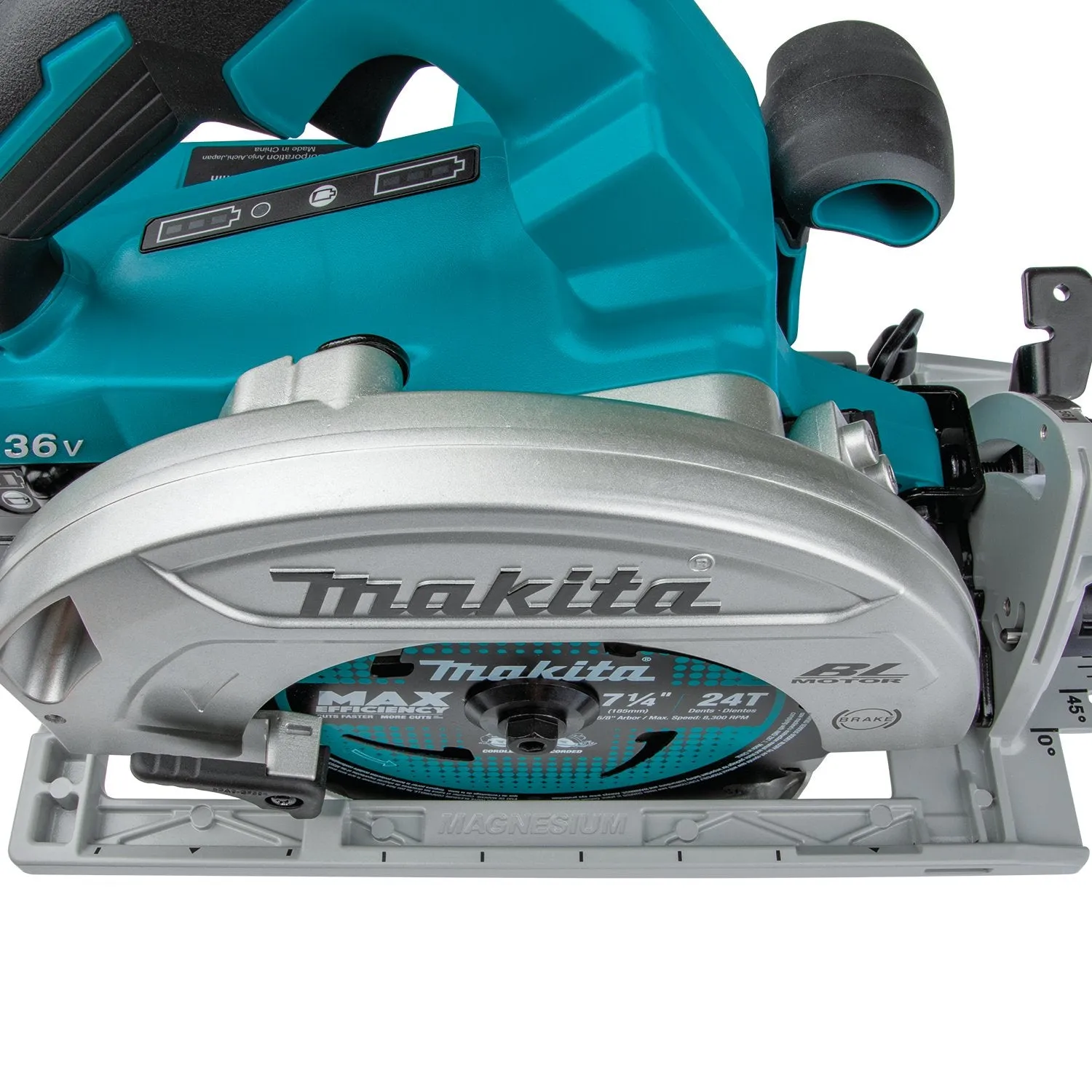 Makita (XSH06PT) 36V (18V X2) LXT® Brushless 7-1/4" Circular Saw Kit, blade right, dual port charger, bag (5.0Ah)