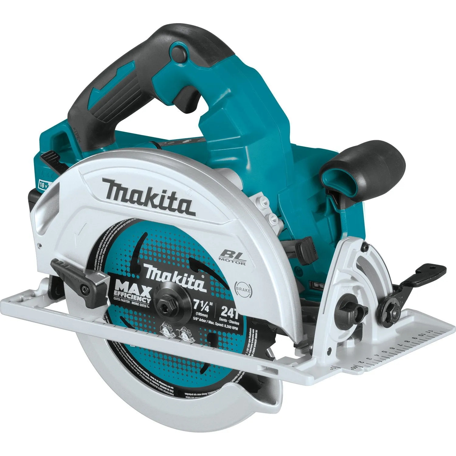 Makita (XSH06PT) 36V (18V X2) LXT® Brushless 7-1/4" Circular Saw Kit, blade right, dual port charger, bag (5.0Ah)