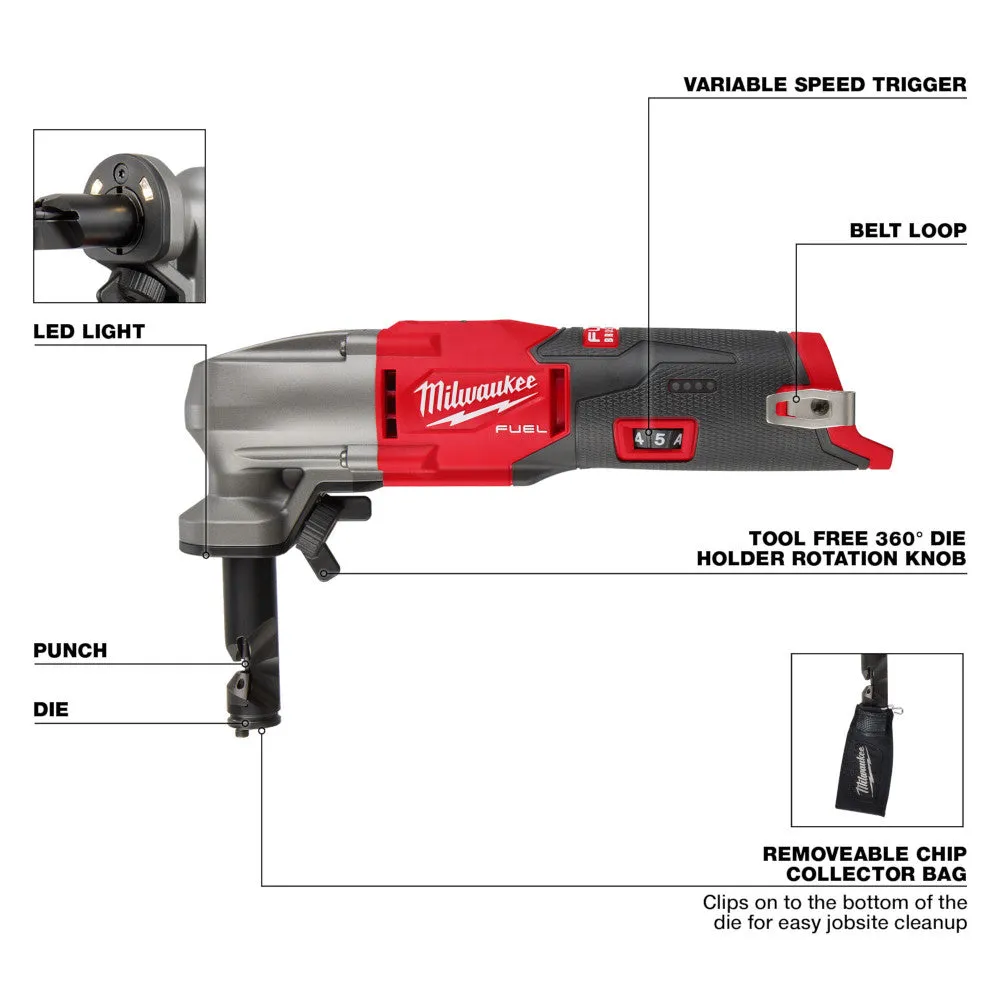 Milwaukee 2476-20 M12 FUEL 16 Gauge Variable Speed Nibbler - Bare Tool