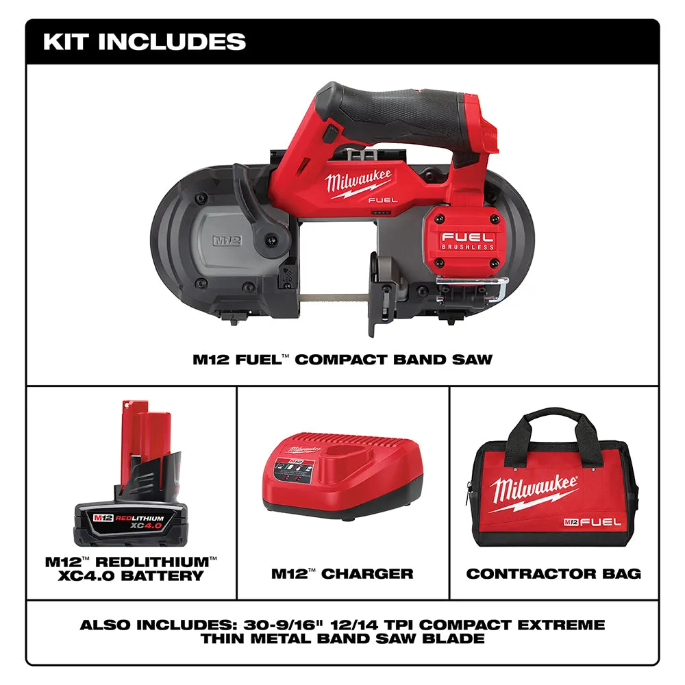 Milwaukee 2529-21XC M12 FUEL 12V Cordless Li-Ion Brushless Compact Band Saw Kit