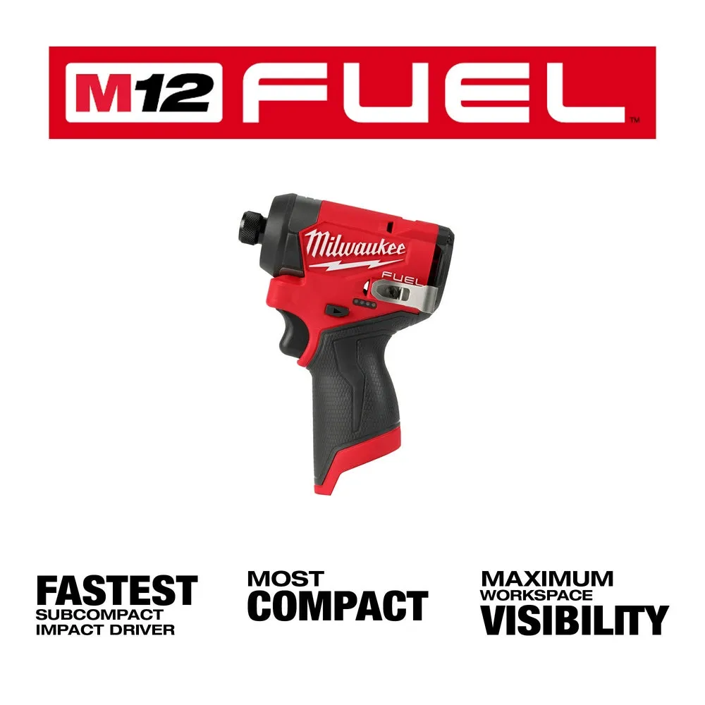 Milwaukee 3453-20x4SK M12 FUEL 12V 1/4" Hex Impact Driver w/ 4AH Starter Kit