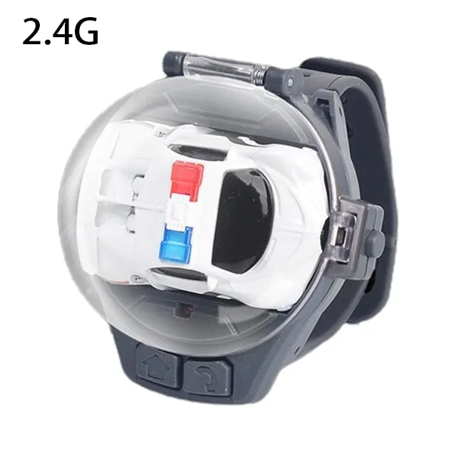 Mini Cartoon RC Small Car Analog Watch Remote Control Cute Infrared Sensing Model Batteryed Toys For Children Gifts