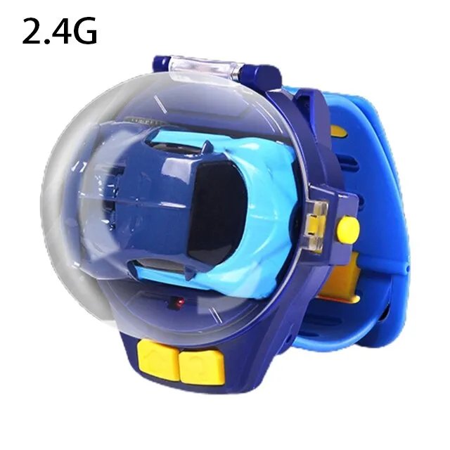 Mini Cartoon RC Small Car Analog Watch Remote Control Cute Infrared Sensing Model Batteryed Toys For Children Gifts