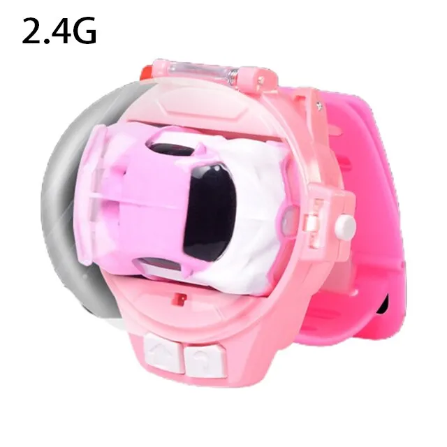 Mini Cartoon RC Small Car Analog Watch Remote Control Cute Infrared Sensing Model Batteryed Toys For Children Gifts